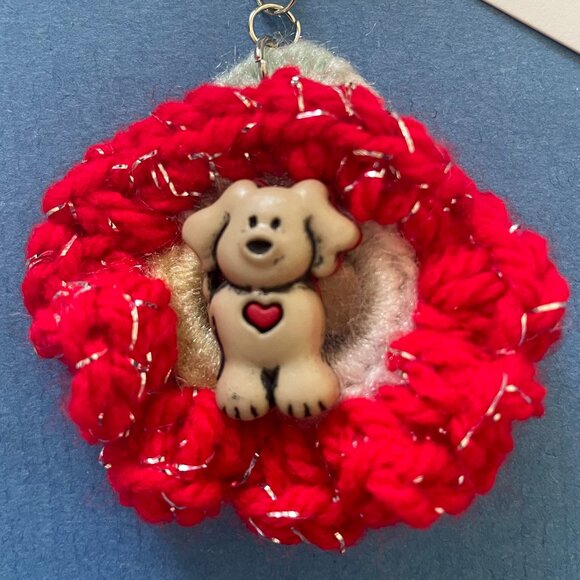 Keychain Charm, Little Dog Keychain, Handmade Bag Charm - Picture 3 of 5